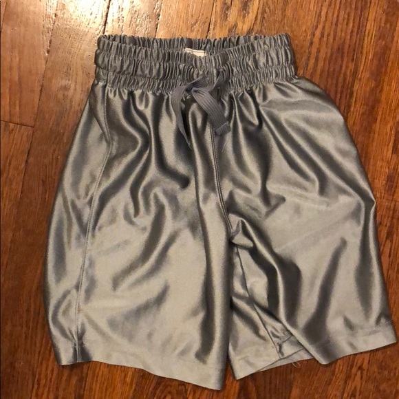 Silver basketball shorts Clearance